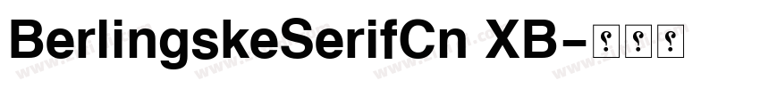 BerlingskeSerifCn XB字体转换